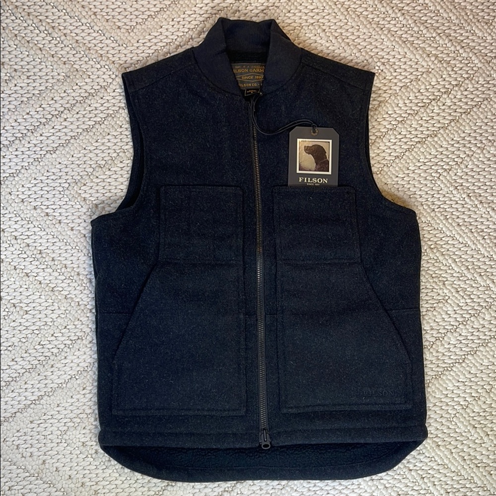 Filson Black Wool Vest